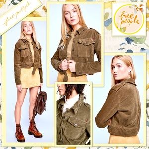Free People Olive Corduroy Jacket